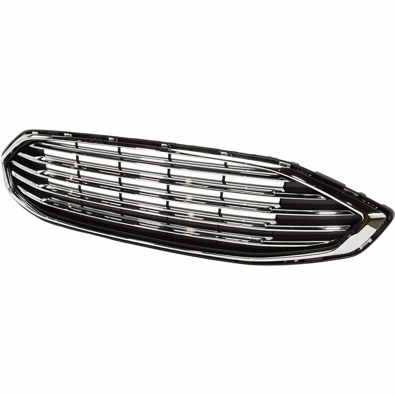 Grille Black With 5 Chrome Bars With Chrome Frontame Without Sport For Ford - FO1200598