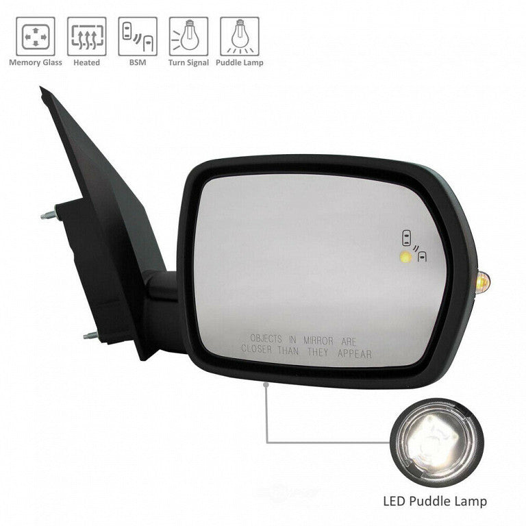 Door Mirror Passenger Side Power Ptm Htd With Blind Spot/Memory/Puddle Lamp/Signal For Ford - FO1321621