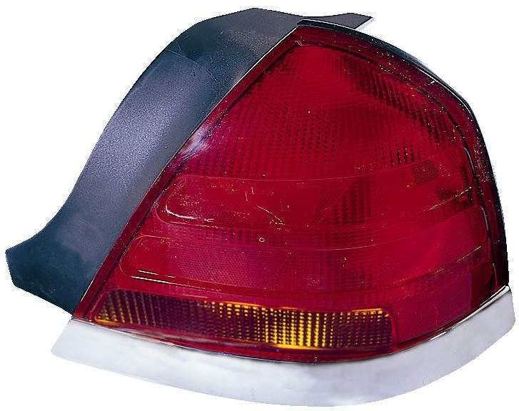 Tail Lamp Passenger Side (Chrome Moulding 4 Bulb-Red-Amber) High Quality For Ford - FO2801150