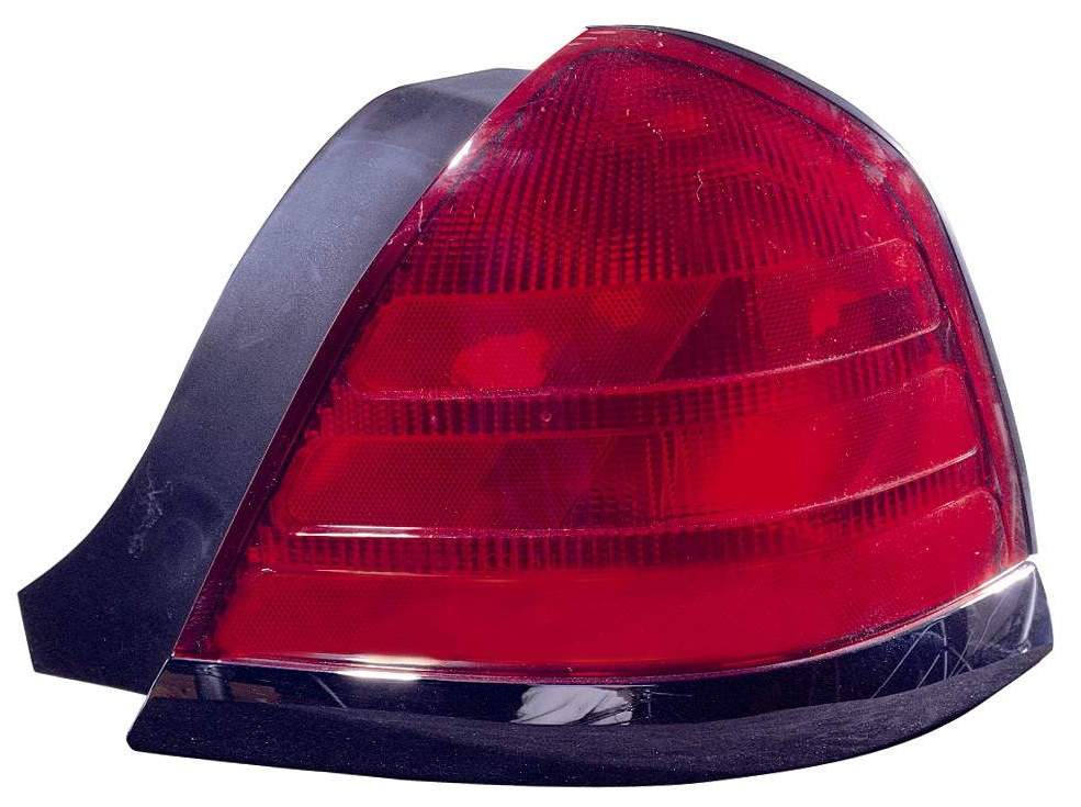 Tail Lamp Passenger Side (Black Moulding-2 Bulb-Red) High Quality For Ford - FO2801160