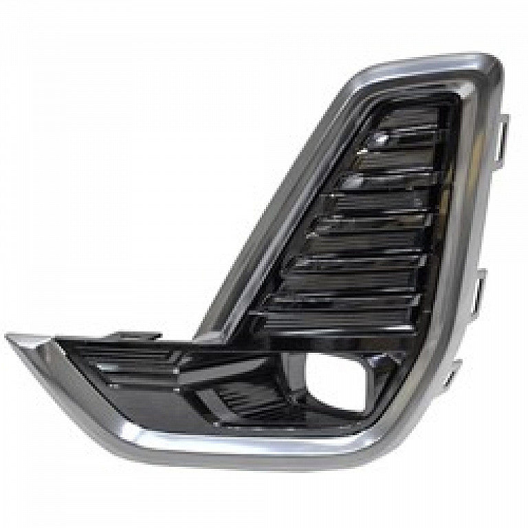 Fog Lamp Bezel Front Driver Side Gloss Black With Satin Chrome For Gmc - GM1038251