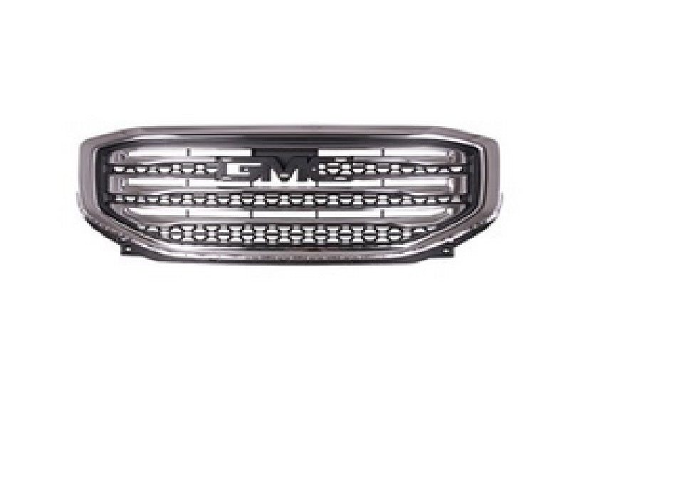 Grille Front Chrome Frontame/Bars Black Mesh Insert Without Emblem For Gmc - GM1200752
