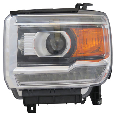 Head Lamp Driver Side Halogen With Led Chrome Capareturn Restricted - Final Sale - No Warranty Coverage For Gmc - GM2502390C