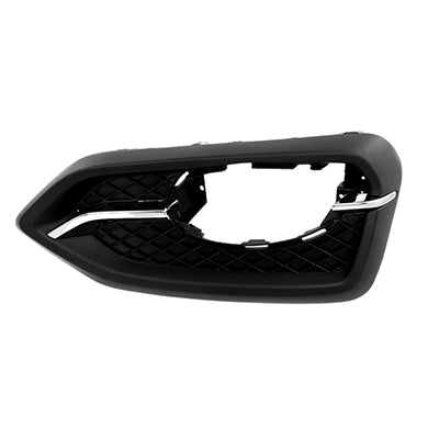 Fog Lamp Bezel Front Passenger Side Chrome/Black Without Trim Ring Exclude Si Models For Honda - HO1039121
