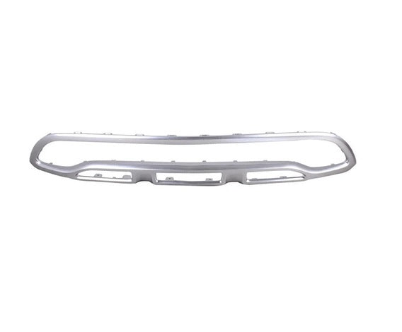 Bumper Molding Front Center (Bumper Grille Surround) Satin Chrome Without Amg For Mercedes - MB1044152
