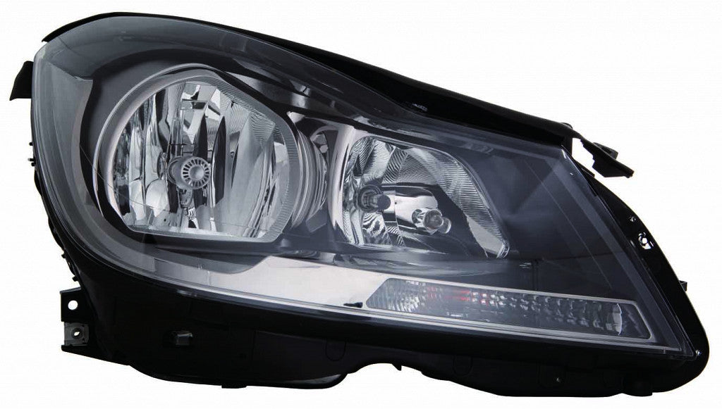 Head Lamp Passenger Side Halogen Black Housing Cpe Without Cornering Lamp Capa For Mercedes - MB2503186C
