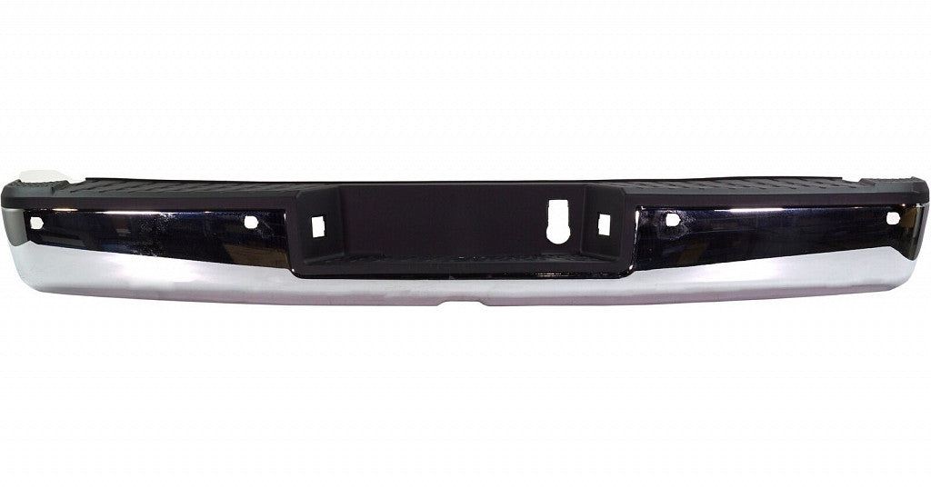 Bumper Rear Assy Chrome With Bar/Pad With Trailer Plug Cutout / Park Assist Sensor For Nissan - NI1103134
