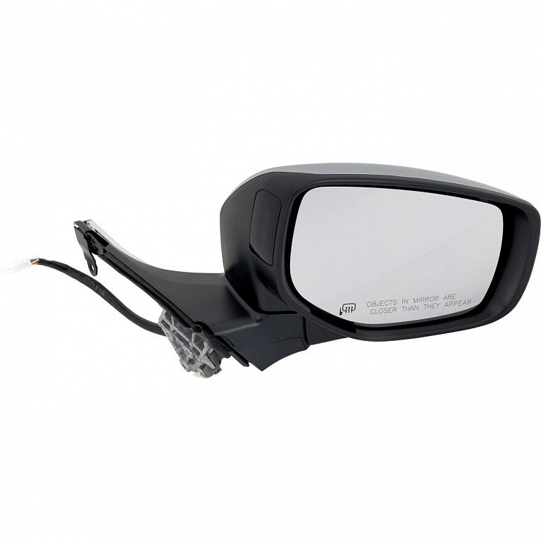 Door Mirror Passenger Side Power Satin Chrome Htd With Blind Spot/Power Fold/Memory/Signal For Subaru - SU1321188