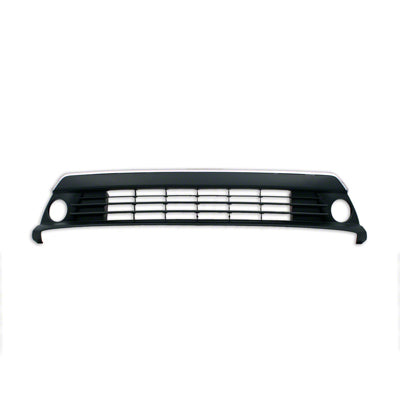 Grille Lower Partial Primed Black With Chrome Mldg With Fog Lamp Hole Prius Plug In For Toyota - TO1036139