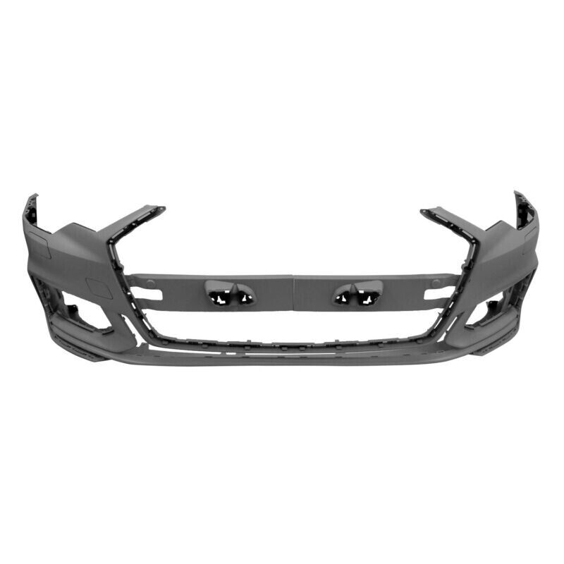 Bumper Front Primed S-Line With Tow Hook/Head Lamp Washer Without Park Sensors For Audi - AU1000293