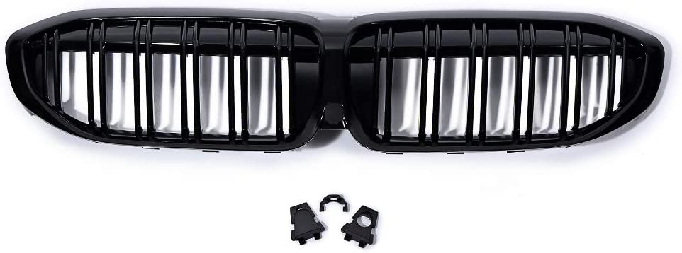 Grille Bright Black With Chrome Frontame Use With Camera/Luxury Line Without M-Pkg For Bmw - BM1200303