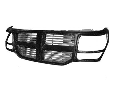 Grille Black With Black Frontame For Dodge - CH1200321