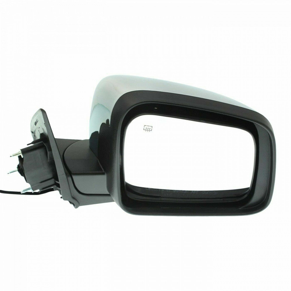 Door Mirror Passenger Side Power Htd Without Blindspot/Signal Chrome For Dodge - CH1321388