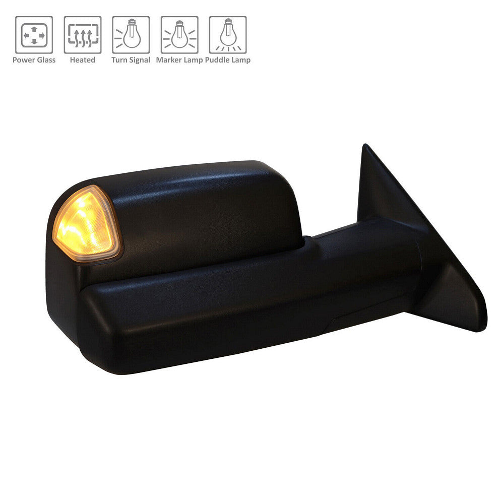 Door Mirror Passenger Side Power Htd Textured With Marker Lamp/Puddle Lamp/Signal/Spotter For Ram - CH1321505