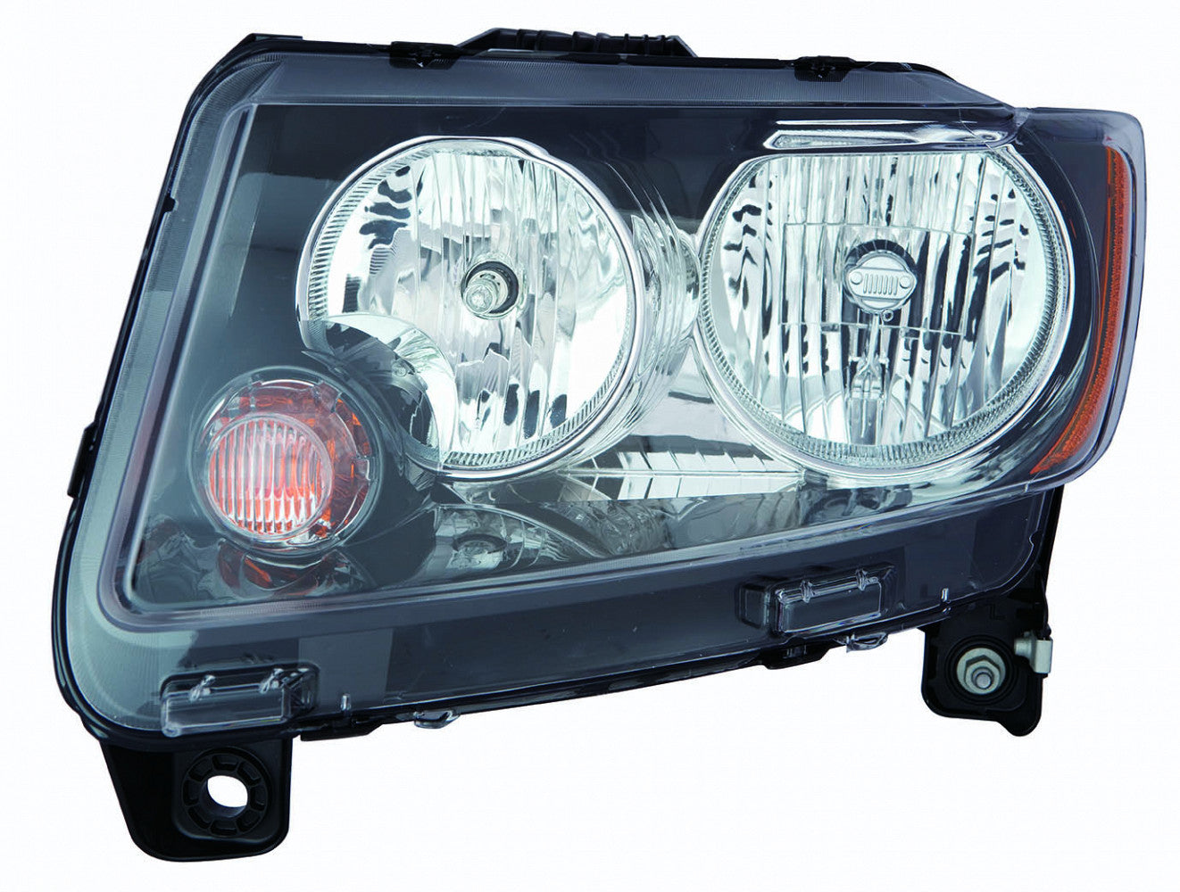 Head Lamp Driver Side Halogen Black Bezel Capa For Jeep - CH2502246C