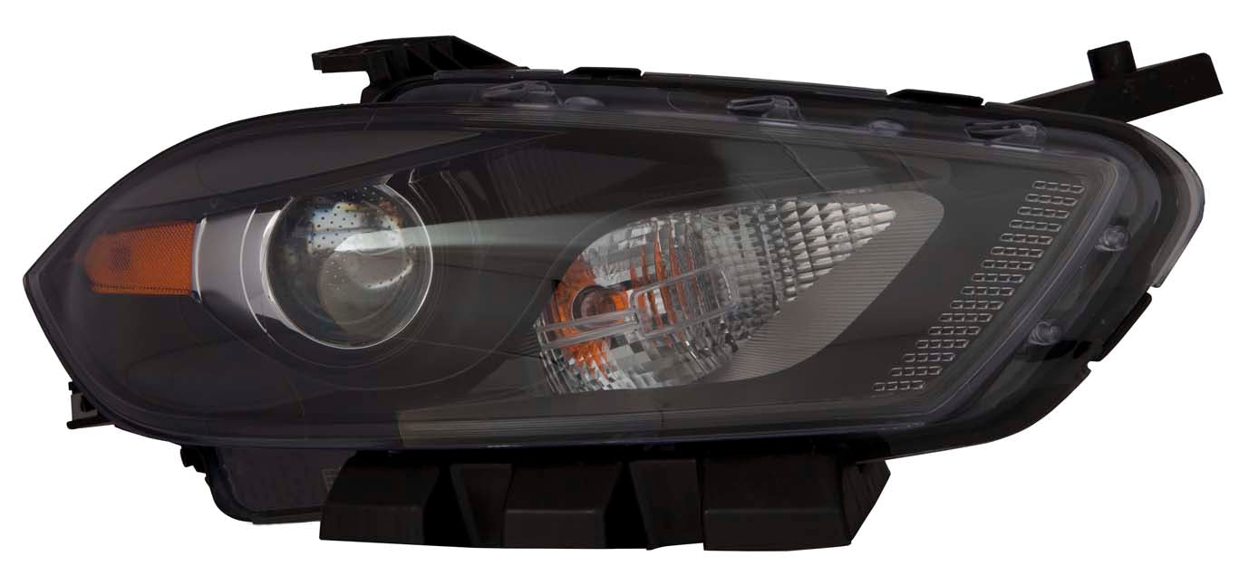 Head Lamp Passenger Side Halogen Black Bezel Capa For Dodge - CH2503240C