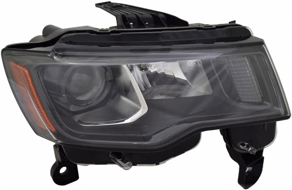 Head Lamp Passenger Side Halogen With Black Bezel Capareturn Restricted - Final Sale - No Warranty Coverage For Jeep - CH2503309C