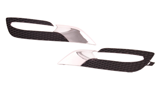 Fog Lamp Bezel Front Driver Side Matte-Black With Chrome Mldg For Buick - GM1038152