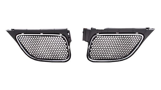 Grille Driver Side Upper Matte-Dark Gray With Chrome Mldg For Pontiac - GM1200652