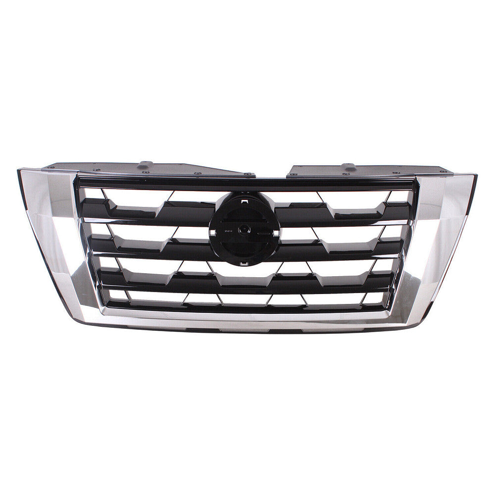 Grille Front Ptd Black With Chrome Frontame Use With Camera For Nissan - NI1200327