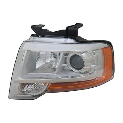 Head Lamp Driver Side Projector Type Without Logo/Complex Reflector Black-Out High Qualityreturn Restricted - Final Sale - No Warranty Coverage For Ford - FO2502334