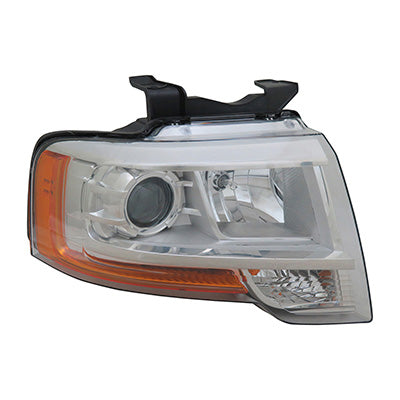 Head Lamp Passenger Side Projector Type Without Logo/Complex Reflector Black-Out High Qualityreturn Restricted - Final Sale - No Warranty Coverage For Ford - fo2503334
