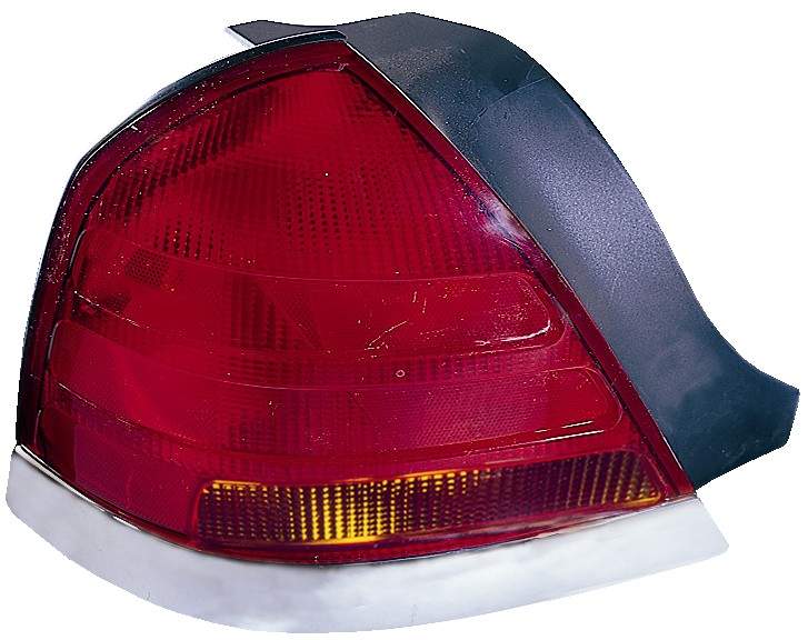 Tail Lamp Driver Side (Chrome Moulding 4 Bulb-Red-Amber) High Quality For Ford - FO2800150