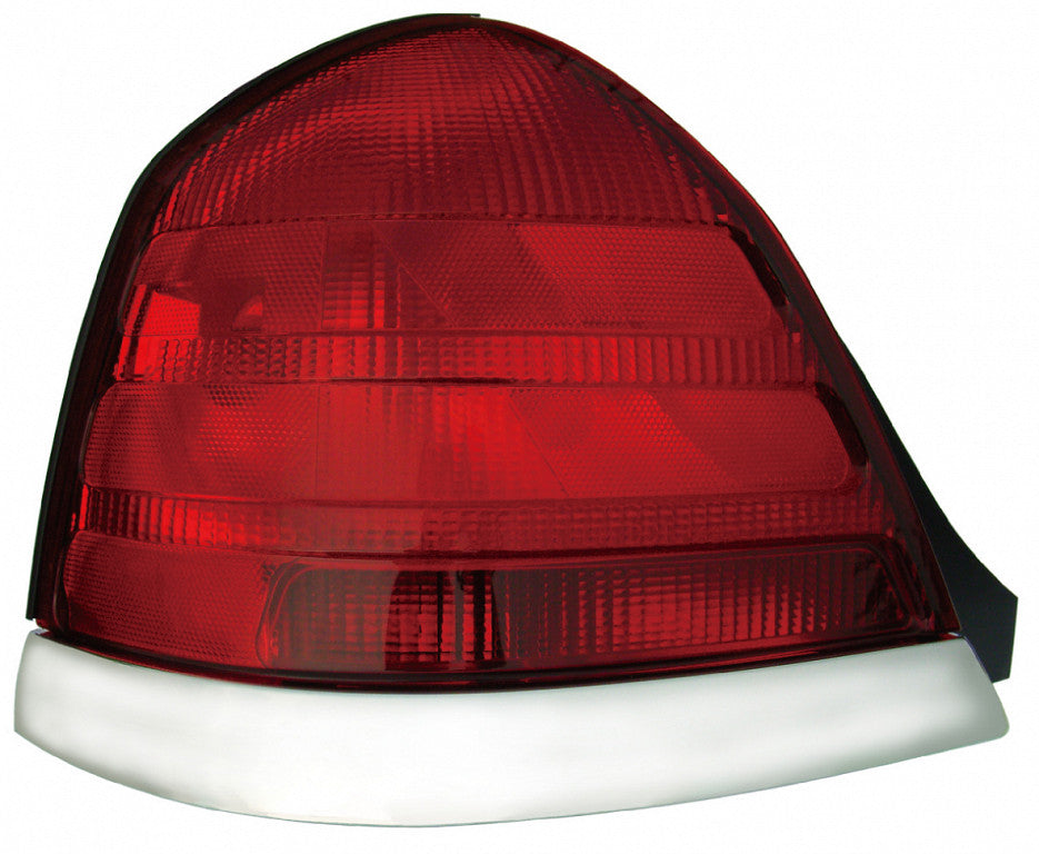 Tail Lamp Driver Side (Chrome Moulding-2 Bulb-Red) High Quality For Ford - FO2800176