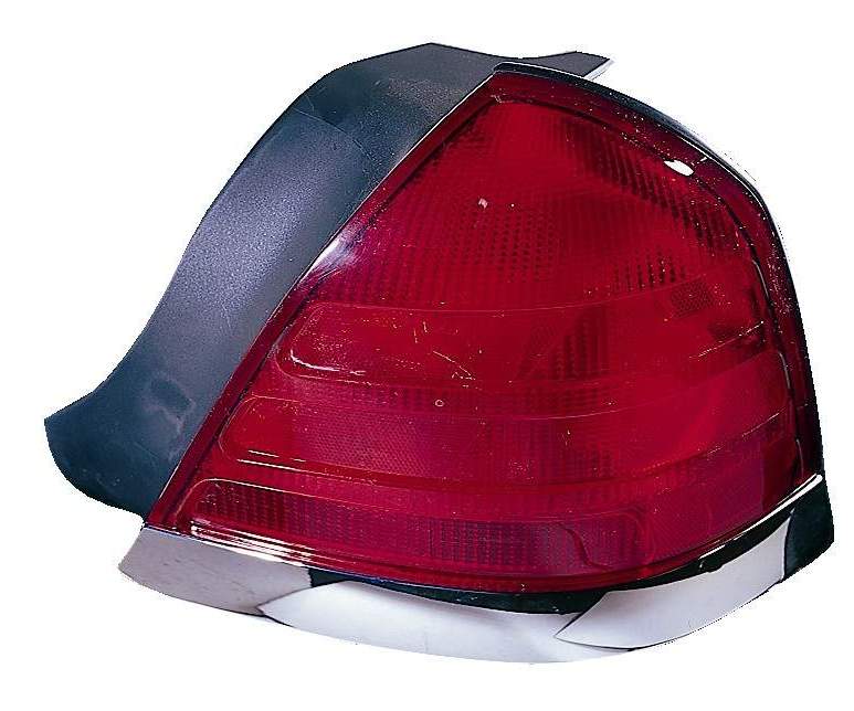 Tail Lamp Passenger Side (Chrome Moulding-2 Bulb-Red) High Quality For Ford - FO2801176