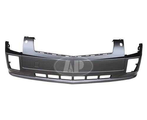 Bumper Front With Head Lamp Washer Hole Upper/Lower 1 Piece Primed For Cadillac - GM1000695
