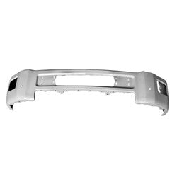 Bumper Face Bar Front Gray With Sensor With Fog Holes Steel For Chevrolet - GM1002871