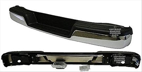 Bumper Rear Assy Chrome Without Sensor With Black Pads For Gmc - GM1103142