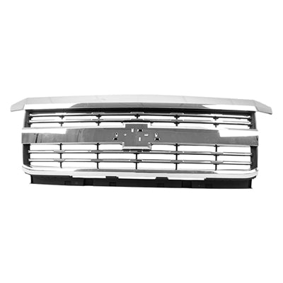 Grille With Chrome Moulding Matte Dark Gray For Chevrolet - GM1200701