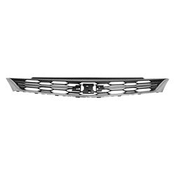 Grille Upper Matte Black Honeycomb With Lower Chrome Moulding/Center Chrome Moulding Without Rs Pkg For Chevrolet - GM1200739