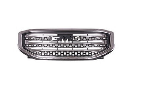 Grille Front Chrome Frontame/Bars Black Mesh Insert Without Emblem For Gmc - GM1200752