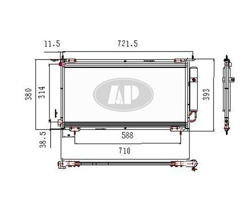 Condenser (3112/3148) For Honda - HO3030124