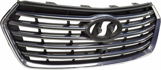 Grille Black With Silver Surround With 5Chrome Bars With Camera Exclude Sport Model For Hyundai - HY1200205