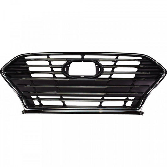 Grille Front Smoked Black With Chrome With Adaptive Cruise Exclude Sprt For Hyundai - HY1200217
