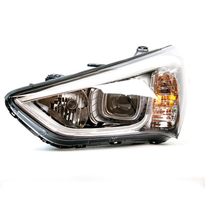 Head Lamp Driver Side Halogen Sports Black Bezel Capareturn Restricted - Final Sale - No Warranty Coverage For Hyundai - HY2502169C