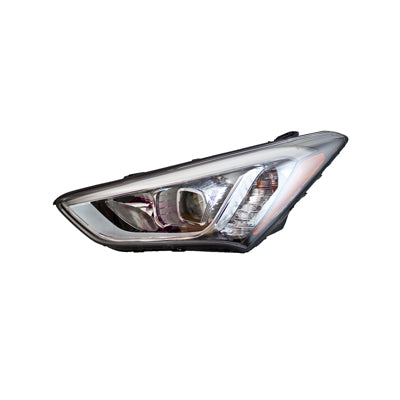 Head Lamp Driver Side Hid Sports Black Bezel Capareturn Restricted - Final Sale - No Warranty Coverage For Hyundai - HY2502179C