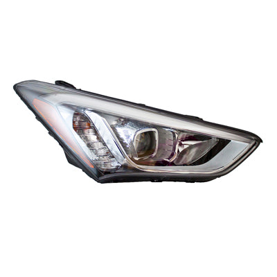 Head Lamp Passenger Side Hid Black Bezel Capareturn Restricted - Final Sale - No Warranty Coverage For Hyundai - HY2503179C