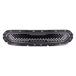Grille Ptd Black With Chrome Frontame Without Adaptive Cruise For Kia - KI1200200