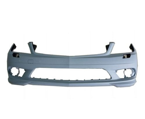 Bumper Front Primed With Washer/Amg Without Chrome/Led Slots/Park Holes For Mercedes - MB1000295