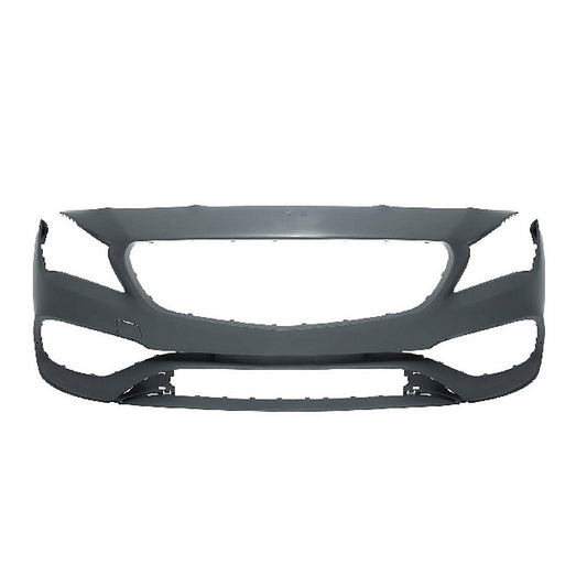 Bumper Front Primed Ptm With Tow Hook Without Active Park Assist Sensor For Mercedes - MB1000540