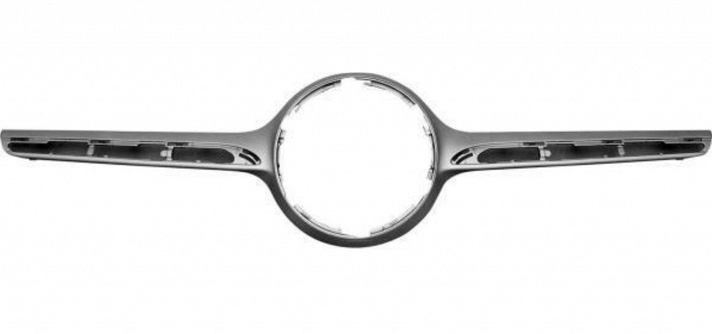 Grille Molding Center Silver Single Bar Style Without Camera For Mercedes - MB1210133