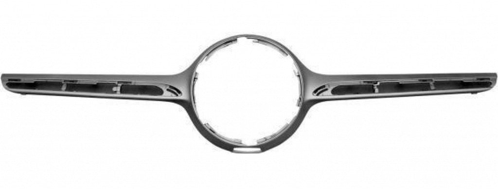 Grille Molding Front Center Silver Single Bar Style With Camera For Mercedes - MB1210135