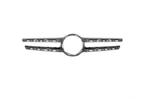 Grille Molding Front Bright Black Without Camera For Mercedes - MB1210138