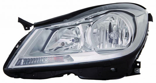 Head Lamp Driver Side Halogen Chrome Housing Sdn Without Cornering Lamp Capa For Mercedes - MB2502187C