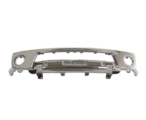 Bumper Face Bar Front Chrome With Fog Lamp Hole Steel For Nissan - NI1002143