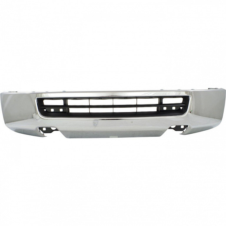 Bumper Face Bar Front Chrome Without Fog Lamps Steel For Nissan - NI1002145